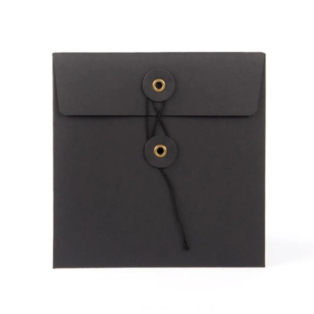 500pcs Kraft Paper Bag CD DVD Packing Wrapping Sleeves Envelopes Packaging Holder Cover Durable Brown Black White