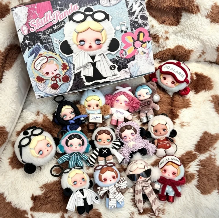 POP MART SKULLPANDA Off Mode Series Blind Box Surprise Mystery Container Plush Doll Pendant Ornament Figurines Home Toy
