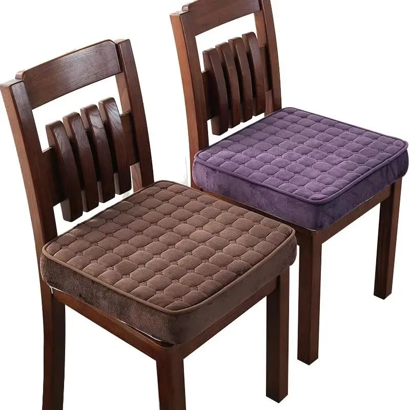 Thickened Sponge Plush Chair Cushion Anti Slip Tatami Seat Mat Autumn Winter Dining Chair Cushion Office Computer Chair Seat Pad