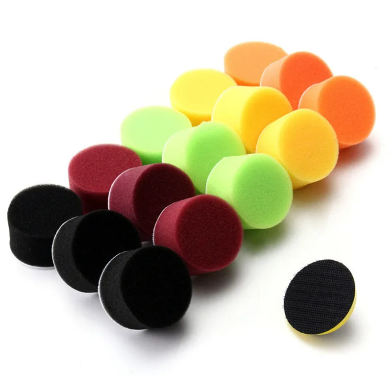 16Pcs/Set Polishing Pad For Car Polisher 2 Inch 50mm Polishing Circle Buffing Pad Tool Kit For Car Polisher Wax Pulidora Auto