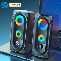 Choice HP DHE-6001 Computer Speakers Desktop Subwoofer Wired USB Stereo Surround RGB Gaming Speakers Sound Bar Loudspeaker K30