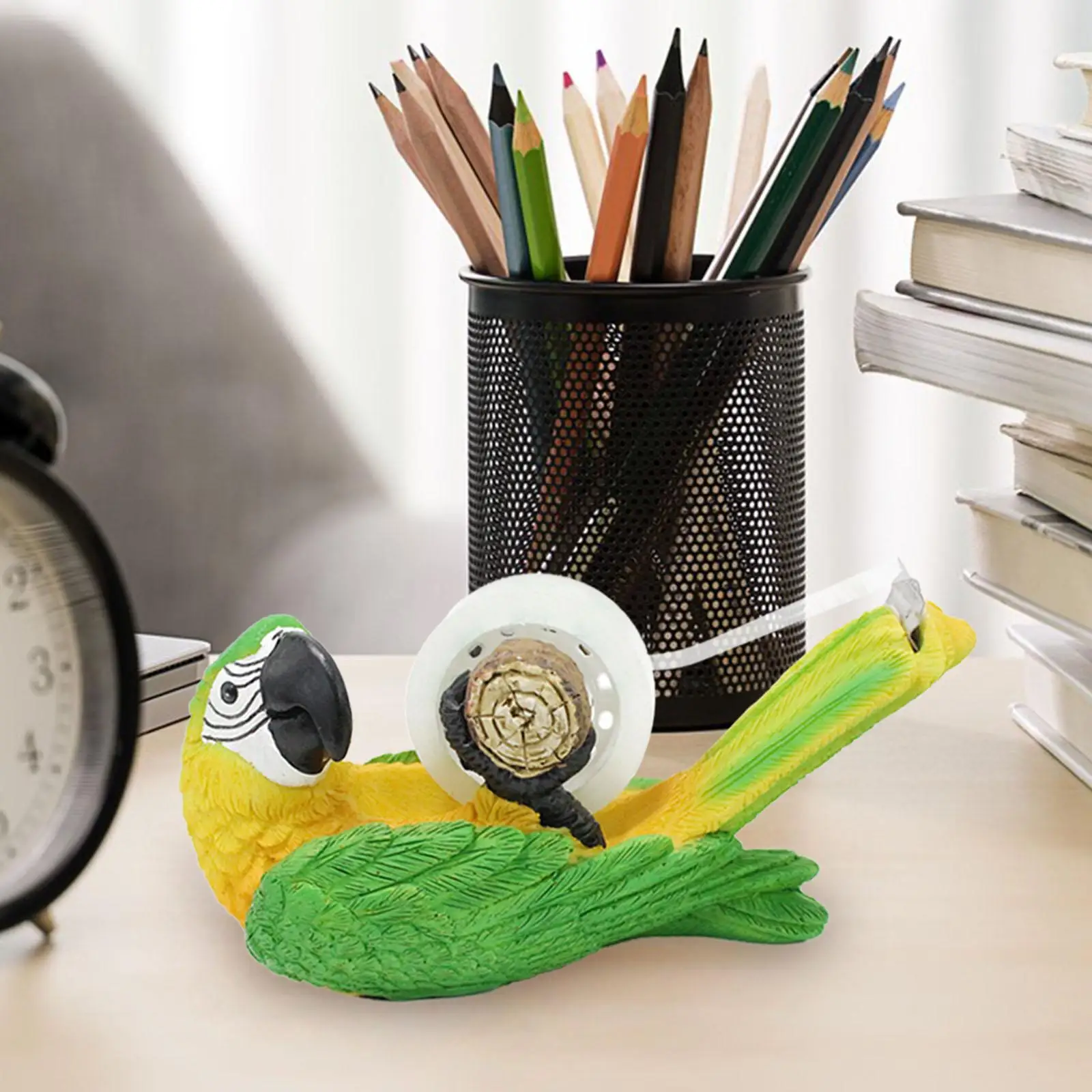 

Parrot Tape Dispenser Office Supplies Animal Figurine Roll Holder for Office