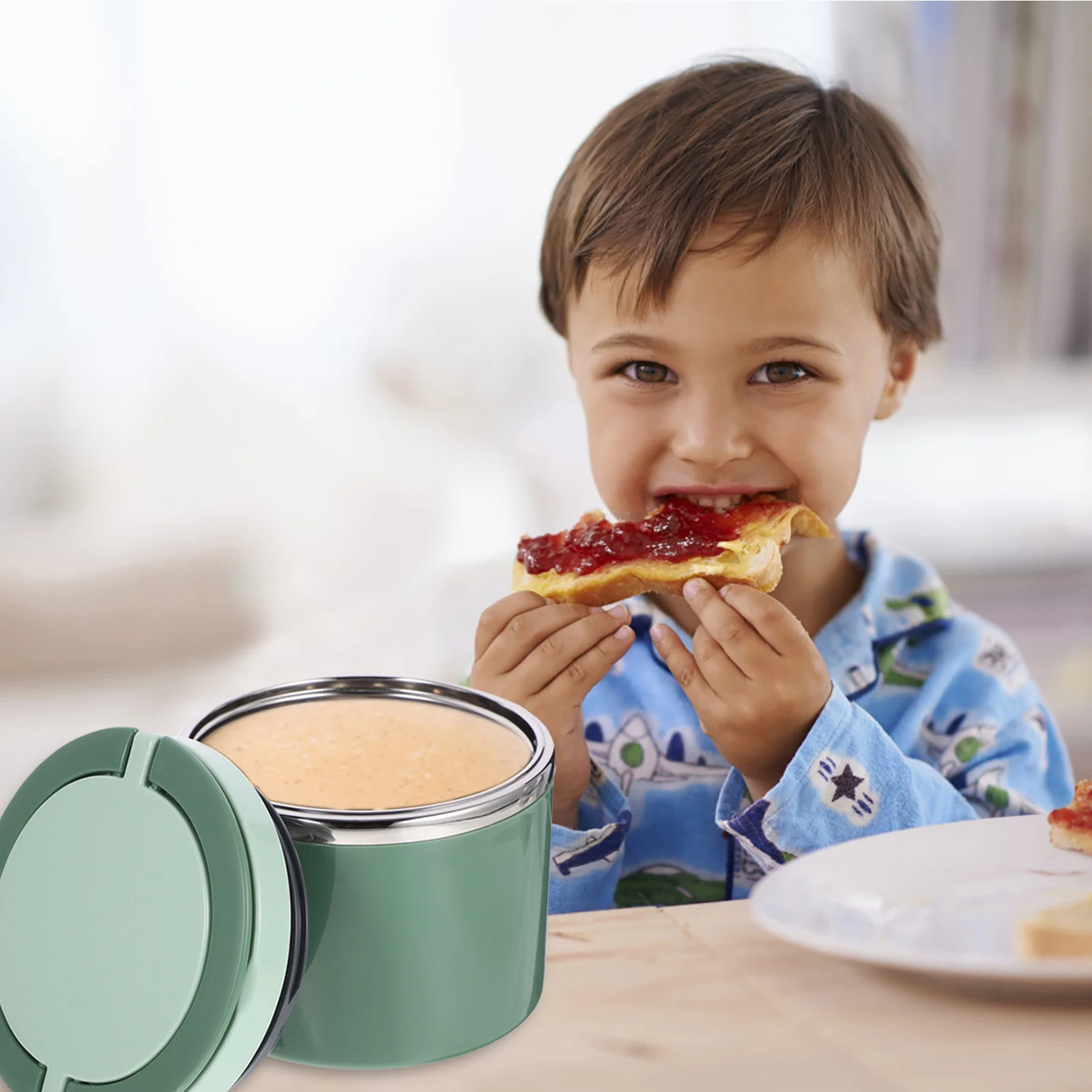 كوب الإفطار كوب الحساء المحمولة حاوية دقيق الشوفان واسعة الفم مختومة معزول الغذاء الناقل لمكتب وجبة في الهواء الطلق الإعدادية