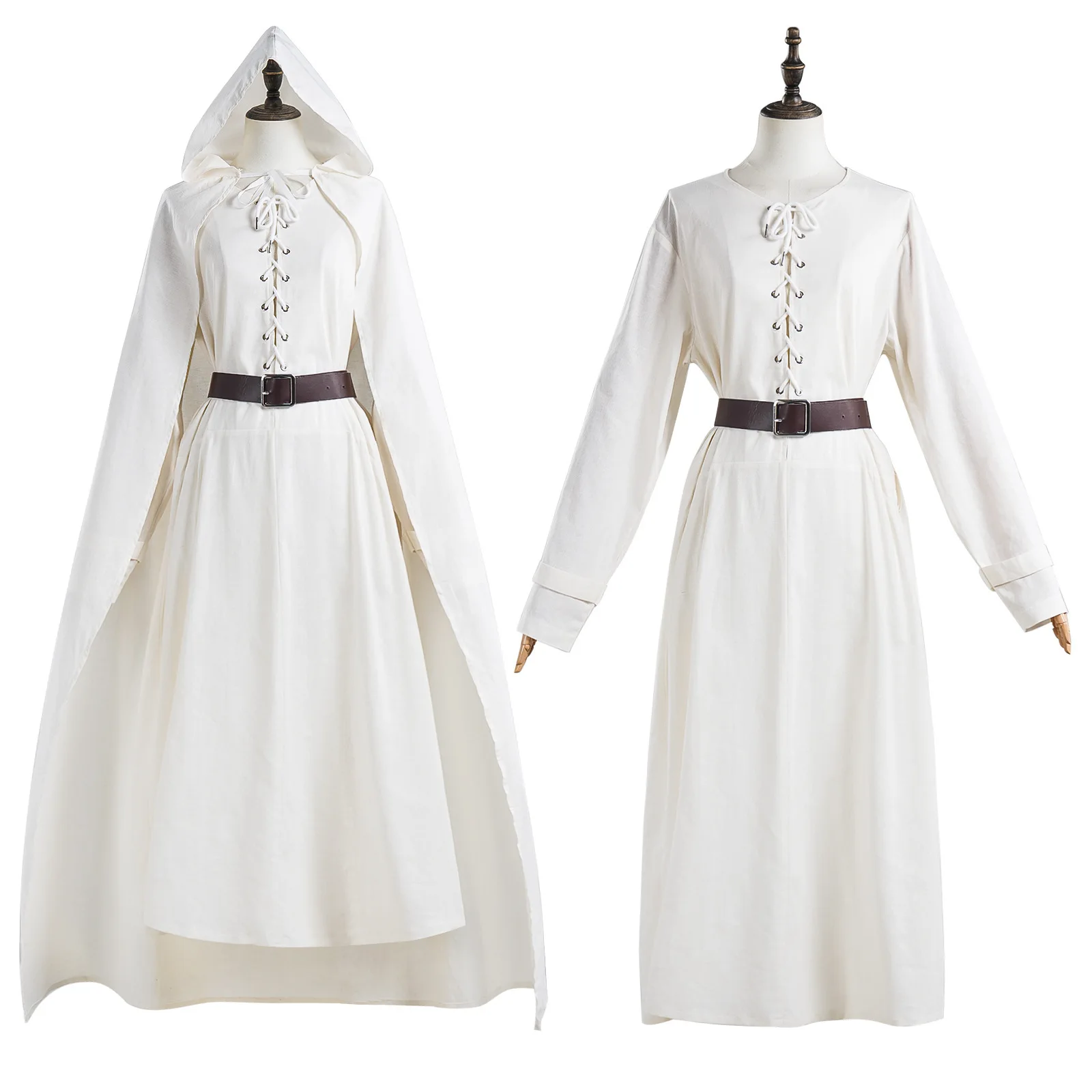 loween Movie Abito bianco Gandalf Costume da film cosplay Abbigliamento etnico da donna Vestito per spettacoli teatrali