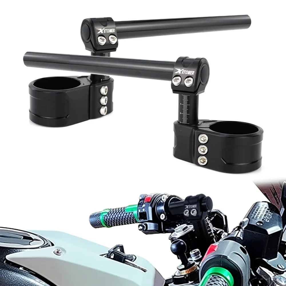 Fit For Honda CBR 600 F4 F4I CBR1100 XX CBX 1000 VFR800 CNC Aluminum Adjustable Handlebar Clip-On Handle Bar Raiser Universal