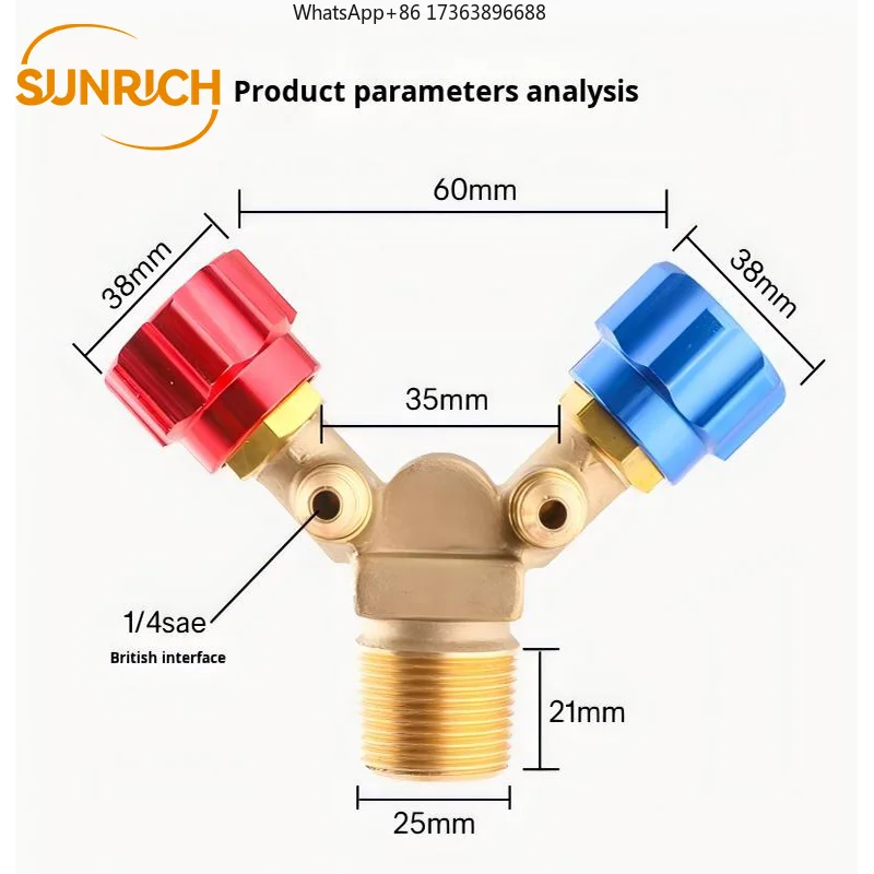 Y-Shaped Dual Outlet Brass Safety Valve (DN25) | Reliable for Gas & Liquid Control Systems