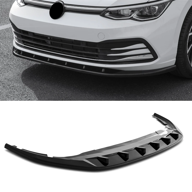 

Single layer New Arrival Front Bumper Lip MAX Style Front Splitter Spoiler For VW golf 8 mk8 pro 2021 2022 2023