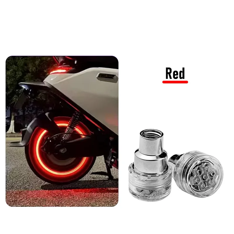 LED Motorcycle Bicycle Wheel Fluorescent Light Tire Valve Li