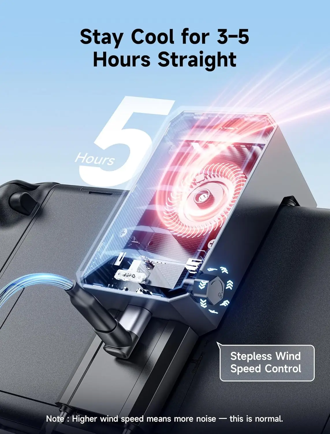 

Вентилятор охлаждения JSAUX для Nintendo Switch 2 (2025), аксессуары для охлаждения Switch 2 (бесступенчатая регулировка скорости вентилятора), (GP0201A)