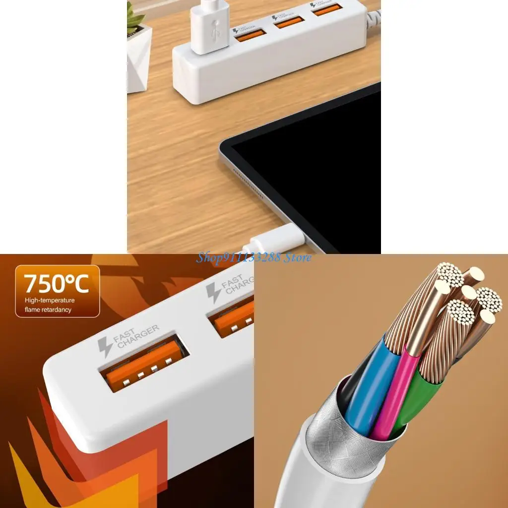 

G88D USB -сплиттер -кабель USB2.0 Мужчина до 4 портов с множественным USB -портом Extender Cable