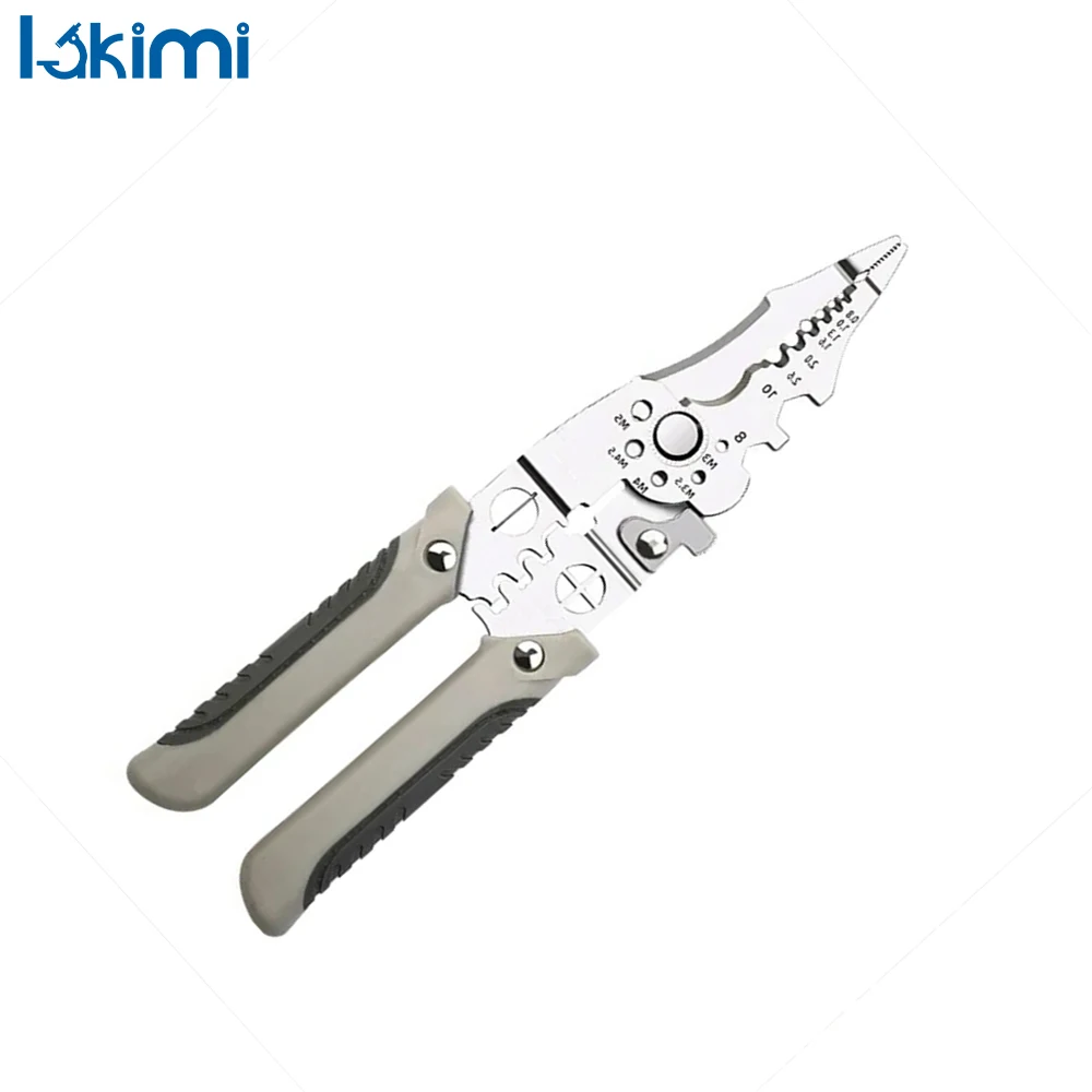

Wire Cutting Pliers Multifunctional, Electrician Stripping and Crimping Pliers, Handheld Branching Tool LK-AA15