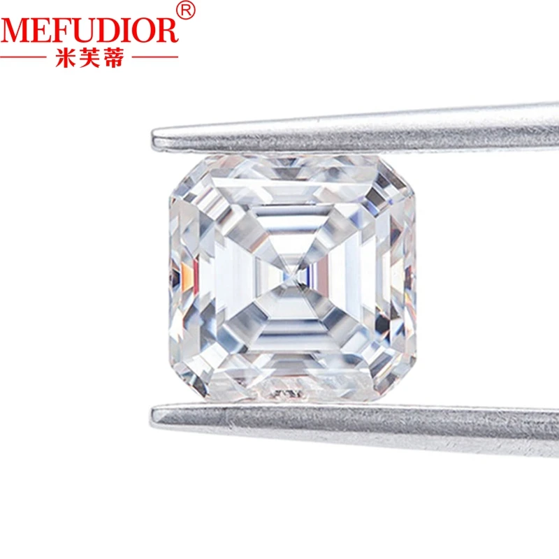 

Moissanite Loose Stone Asscher Cut 1ct-5ct White D Color VVS Lab Grown Gemstone for GRA Jewellry Wholesale Pass Diamonds Tester