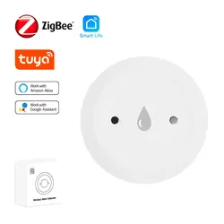 Tuya Zigbee 2mqtt Water Immersion Sensor Smart Life Leakage Sensor Water Linkage Alarm App Remote Monitoring Water Leak Detector