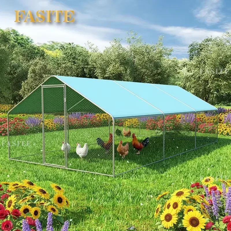 For Heavy Duty Large Outdoor Chicken Coop Spacious Durable Feeding Room Ideal for Free Range Hens Backyard Breeding