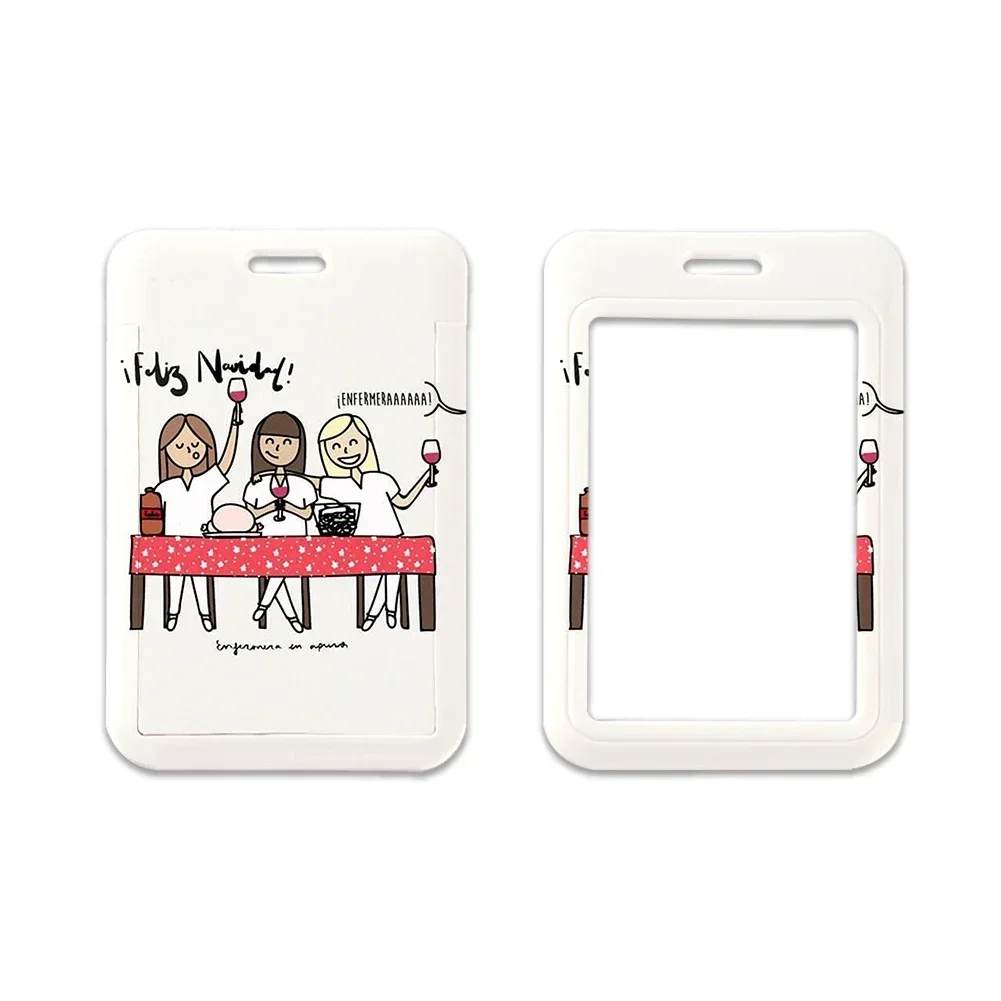 Doctors Nurses Critical Care ICU Anaesthetics Cartoon Print Lanyard Card ID Holder Key Chain Neck Straps Badge Holder