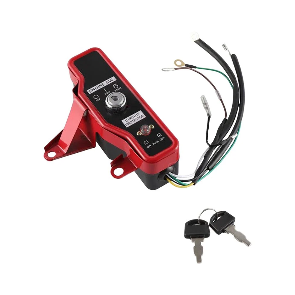 Motor Starter Switch Ignition Switch Box Dual Key Security System Accidental Start Prevention For 168F 170F Engines
