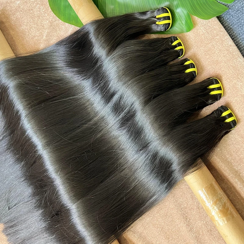 16A Vietnamesisches Rohhaar, knochenglatte Bündel, 100 % unbehandelte Echthaarverlängerungen, doppelt gewebt, 10-36 Zoll, Naturfarbe # 1B – Detail 19