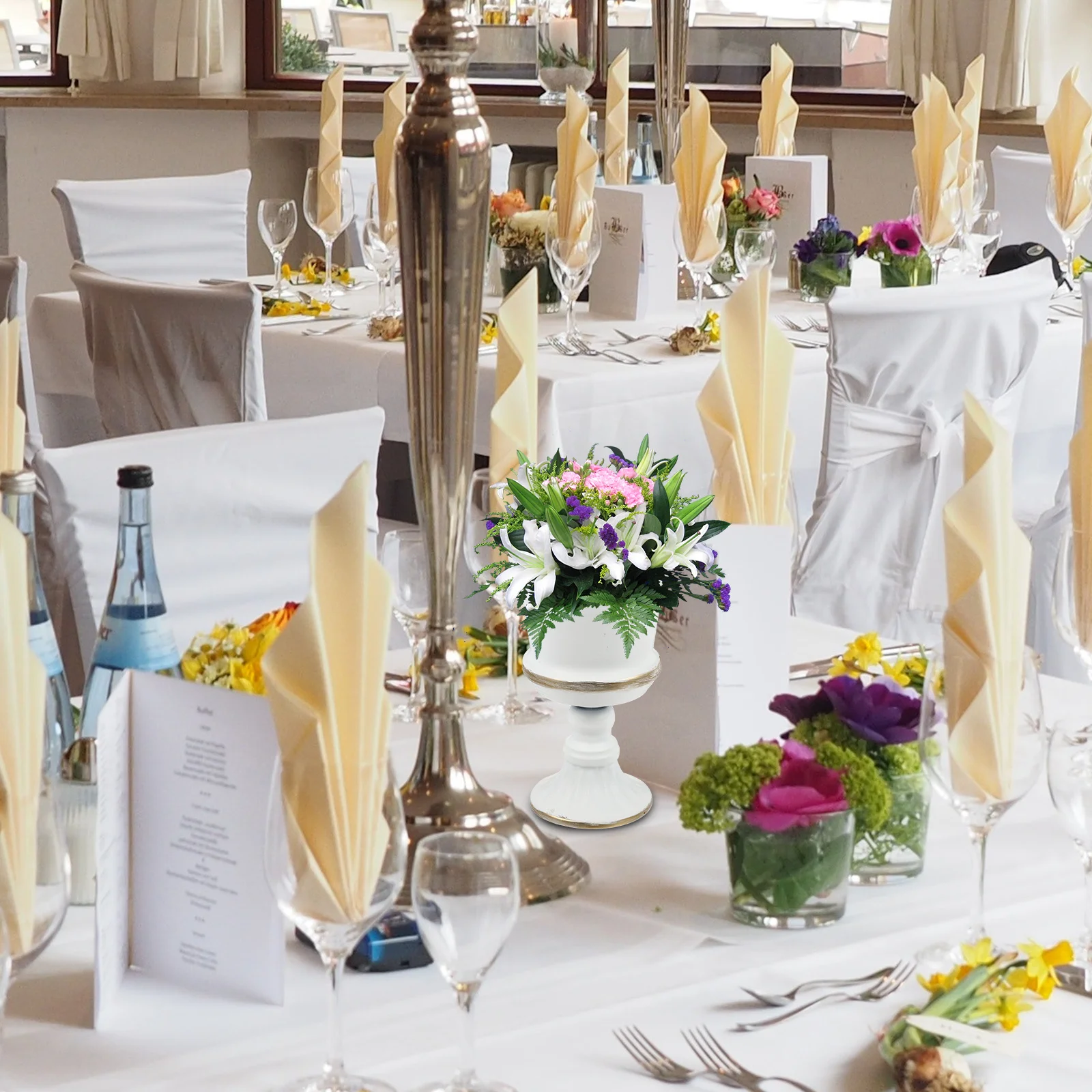 

1pc Iron Flower Pot Metal Vase For Home Office Decor Floral Arrangement Container Desktop Ornament Wedding Centerpiece