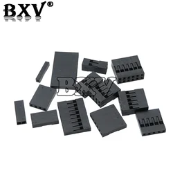 100PCS 2.54mm 1x2P 2x2P 1x3P 2x3P 1x4P 2x4P 1x5P 2x5P 1x6P Plastic For Dupont Jumper Housing Female Pin Connector Wire Cable