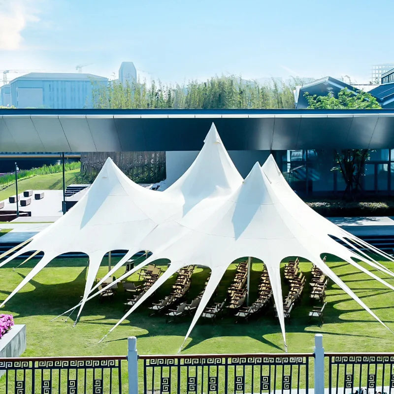 Camping Canopy Awning Large Space, Rain Sun Protection Anti UV Sunshade, Outdoor Picnic Shelter Tent for Glamping Travel