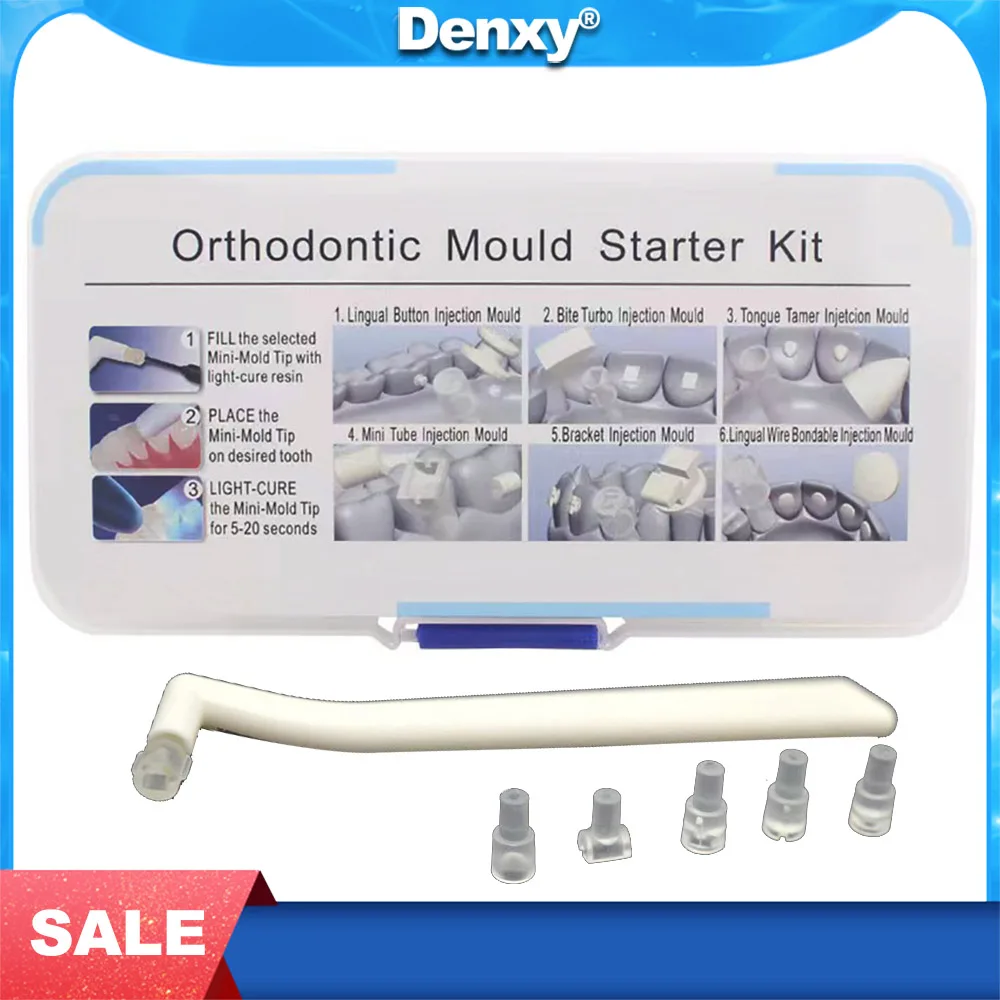 

6 Pieces/Box Dentistry Mini Forming Mold Injection Moulds Kit Orthodontic Mould Starter Kit Dentist Orthodontic Accessories