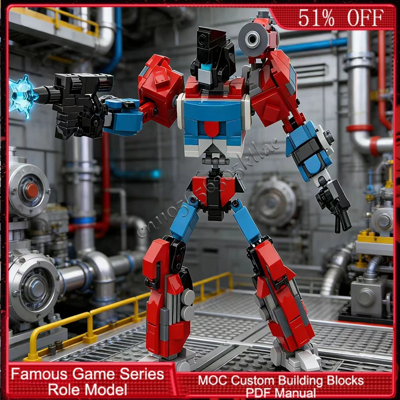 366 PCS Popular Game Character Series Lens Scribe MOC Customize Modular Building Block Simple Technology DIY Holiday Toy Gifts