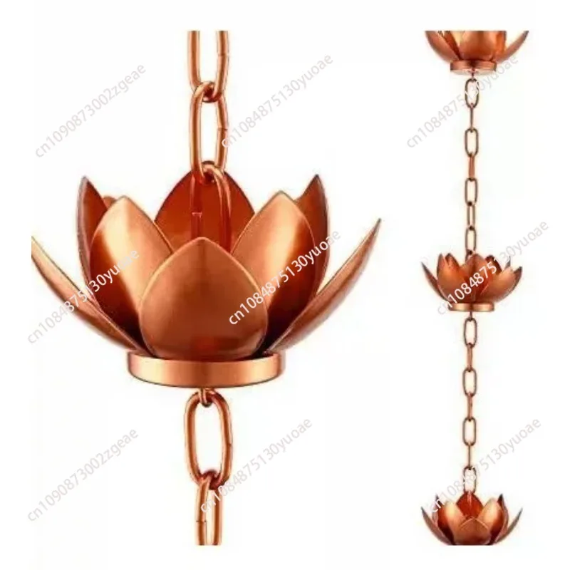 Rain chain sewer drainage courtyard Chinese wrought iron decorative garden outdoor villa eaves dripping rain chain wind chime