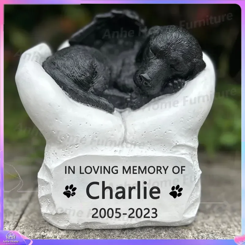 Personalized Resin Pet Cremation Urn for Dog Cat Custom Memorial Ashes Keepsake Box Gift Small Animal Puppy Kitten