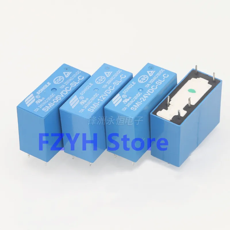 5Pcs New Original SMI- 05V 12V 24VDC -SL-2C SMI-05VDC-SL-A SMI-12VDC-SL-C SMI-24VDC-SL-2C 10A 4/5/8PIN 5V 12V 24V power relay