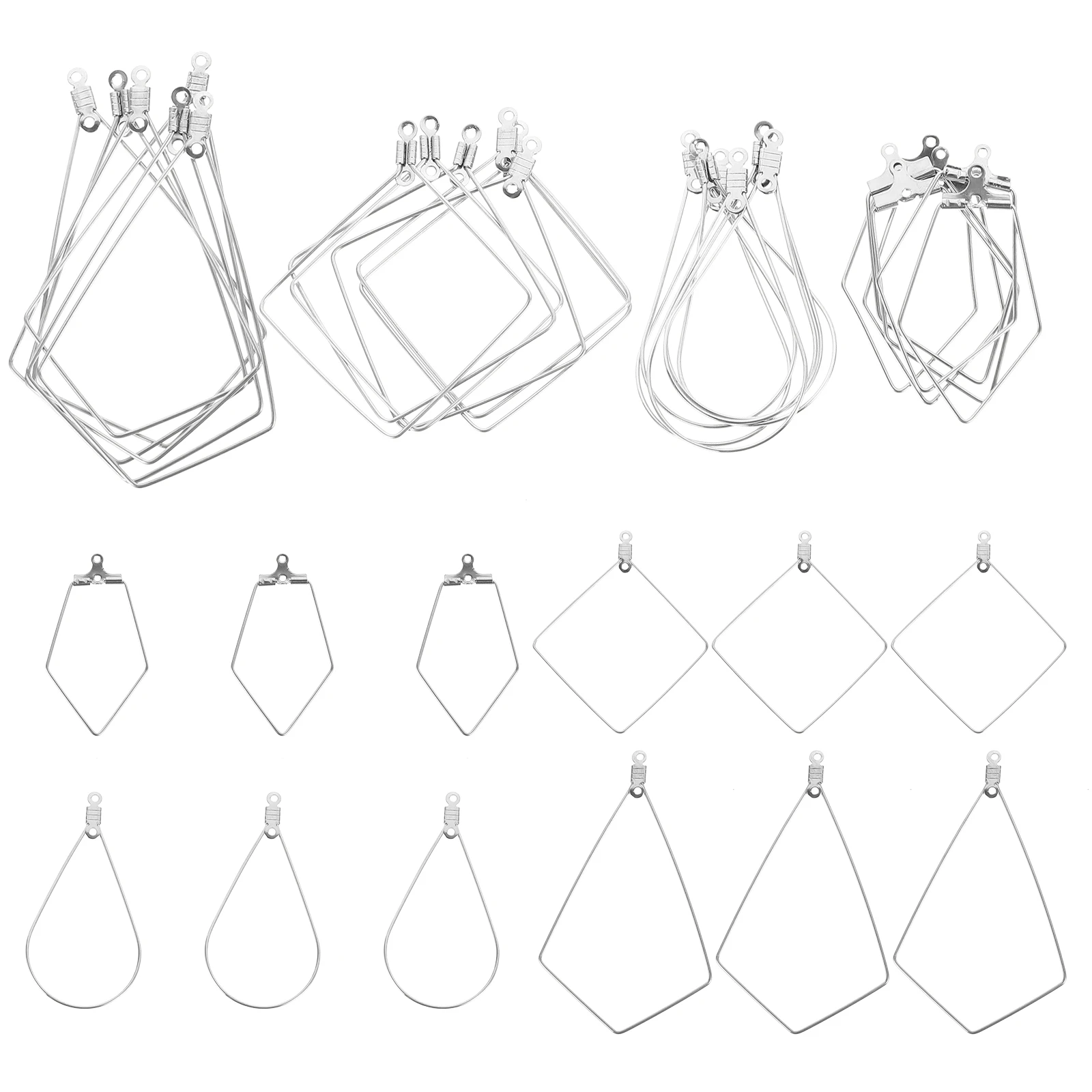 

24 Pcs Earring Hoops Stainless Steel Round Beading Circle DIY Jewelry Making Parts Accessories Earrings Finding Open Beading