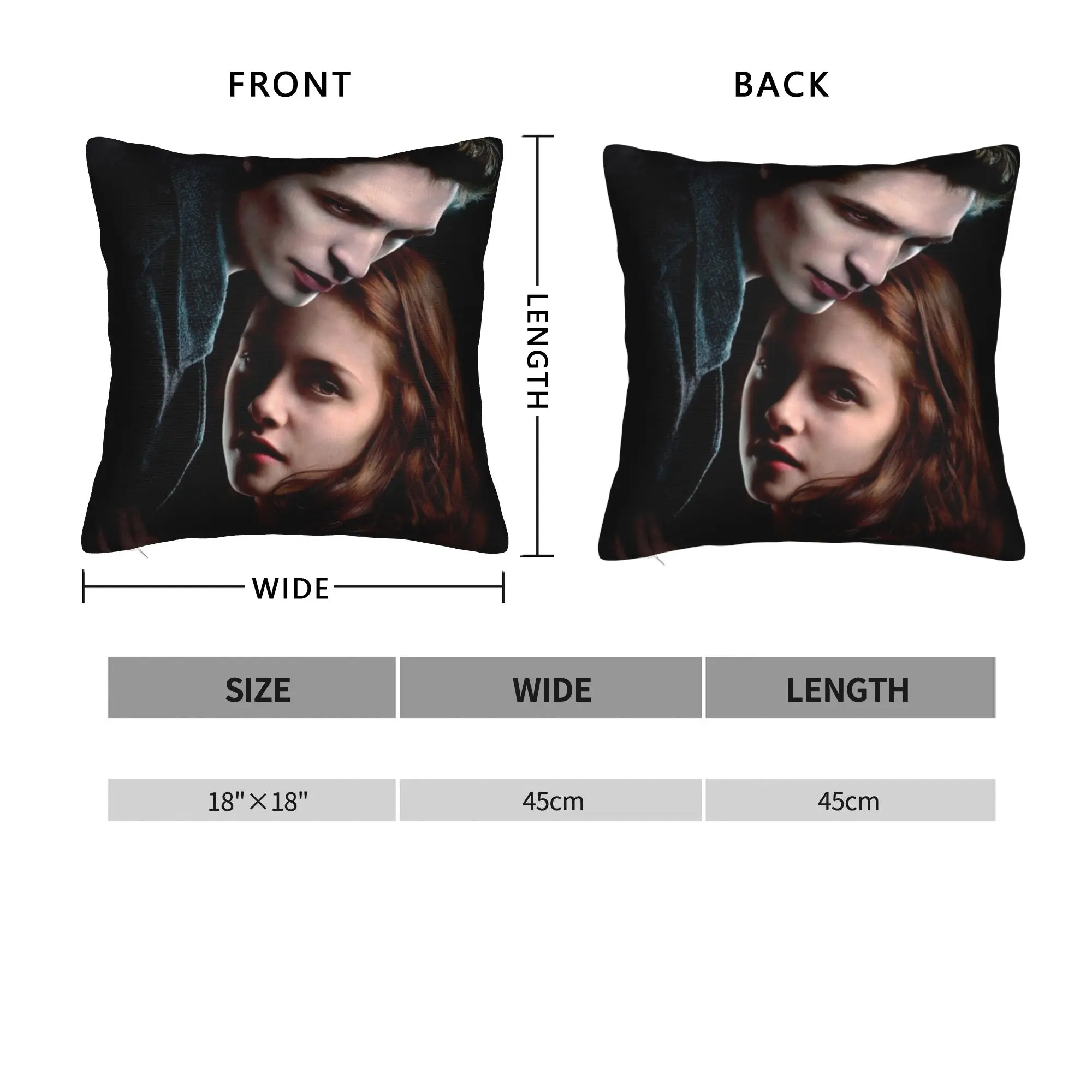 الشفق إدوارد بيلا وسادة غطاء وسادة ناعمة غطاء الوسادة مضحك مطبوعة سادات ل أريكة غرفة نوم ديكور المنزل