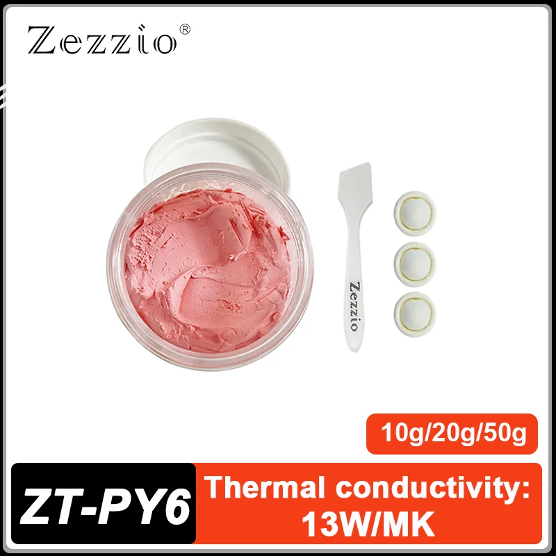 

Zezzio ZT-PY6 Thermal Putty Thermal conductivity 13W/m.k For CPU IC Graphics Card High Performance Heat Blocking Putty 10g/20g/5