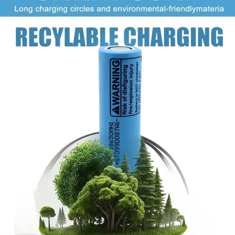 Batterie au lithium rechargeable 18650 MH1 3,7 V, 3200 mAh