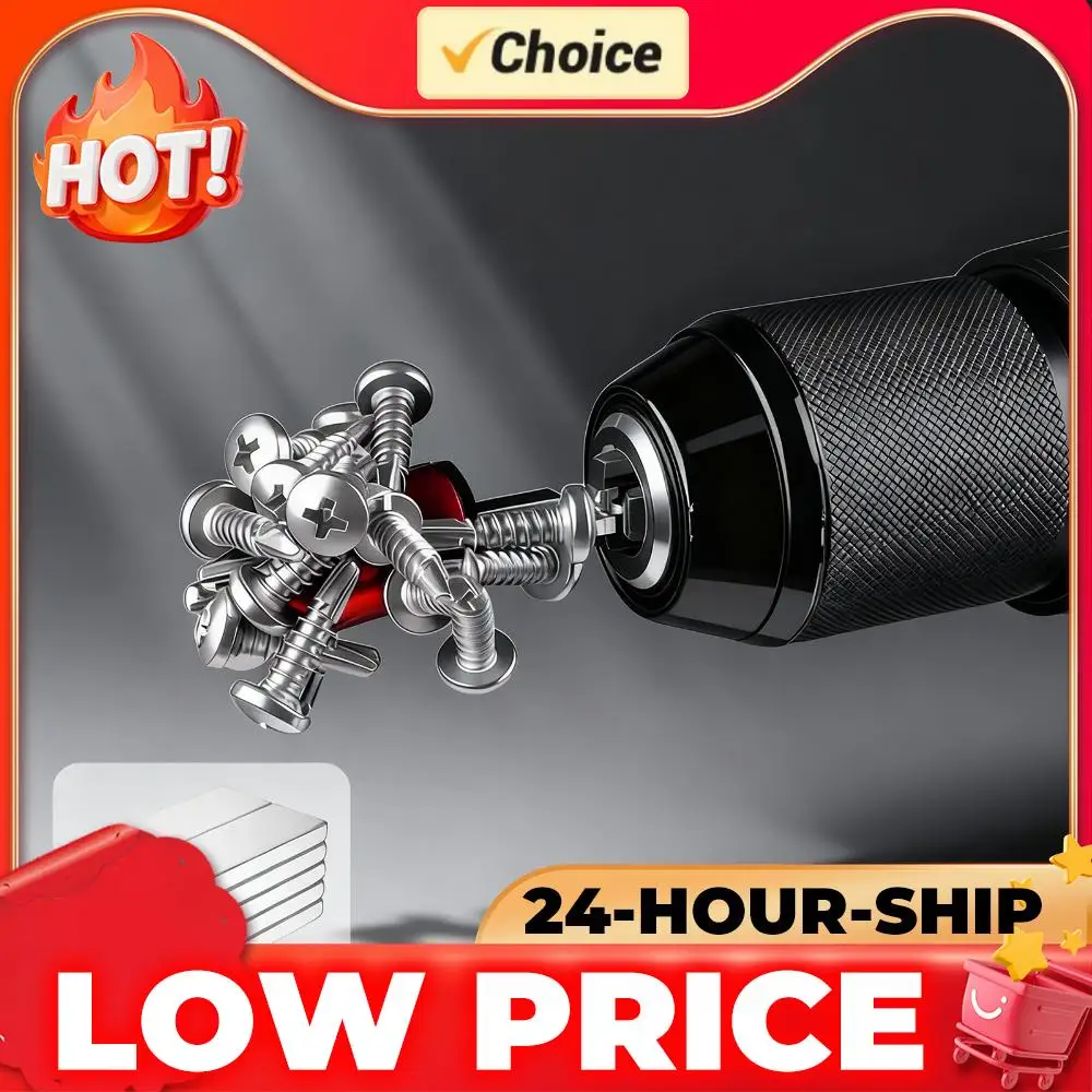 2Pcs Magnetized Ring Screwdriver Bits Aluminum Alloy Shank Screwdriver Bit 6.35mm Anti-Slip for Mechanic Carpenter DIY Repair