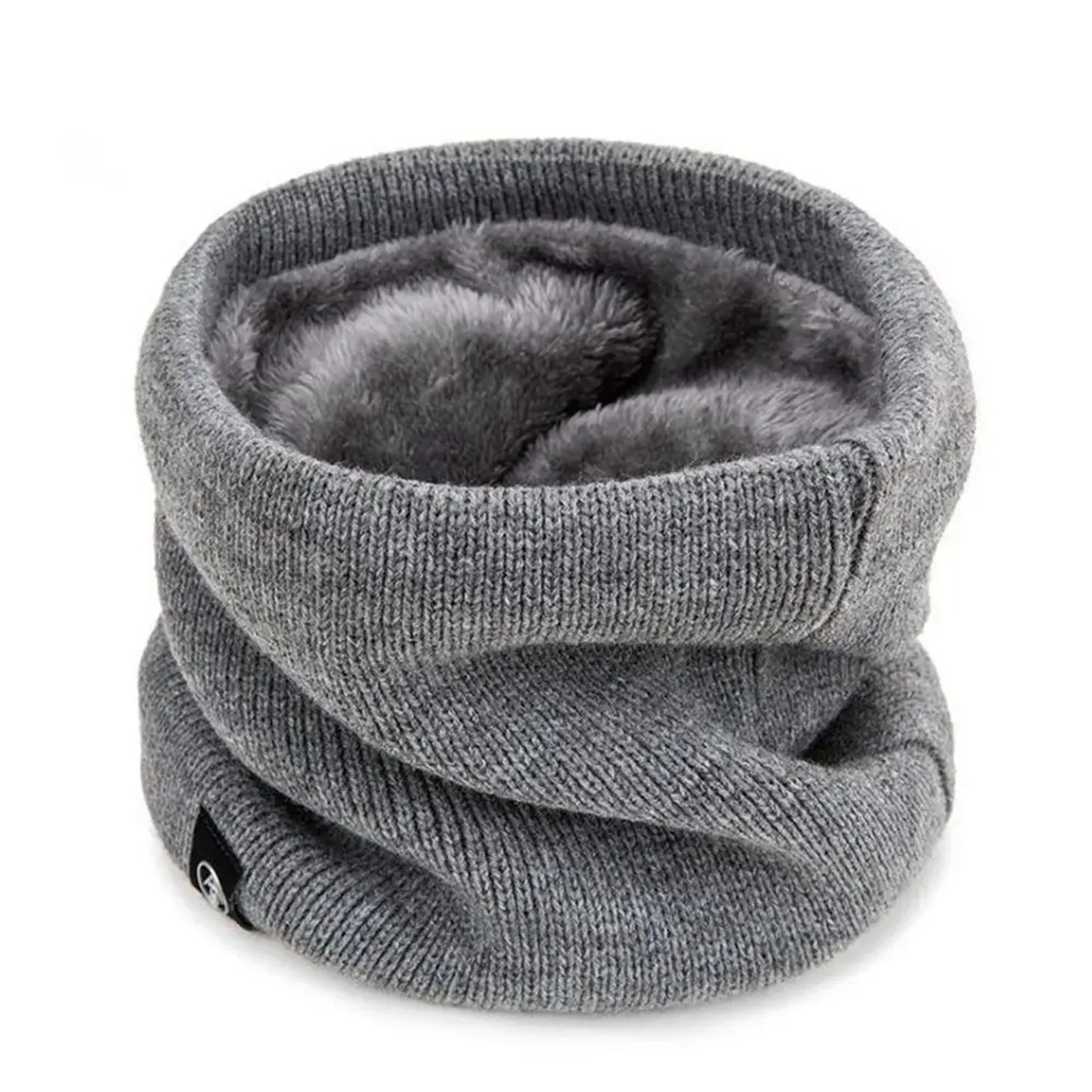 

Soft Knitted Neck Warmer Scarf Double-layer Neck Warmer Circle Scarves for Cold Weather Winter Skiing Snowboarding