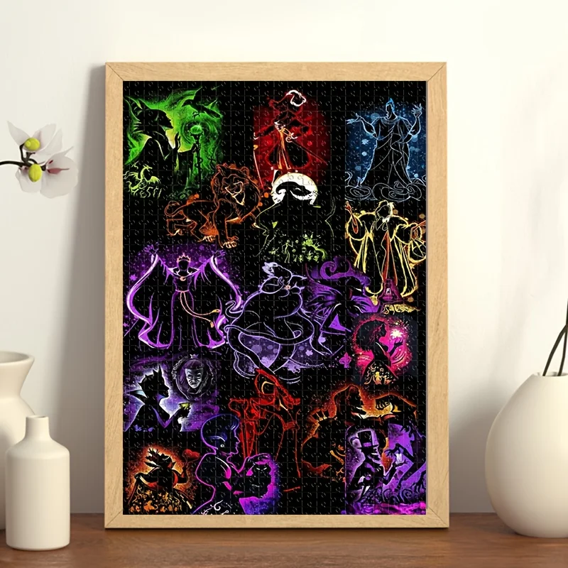 1000pcs Puzzle, DIY Gift for Adults and Family, Villain Maleficent, Cruella, Ursula, The Nightmare Before Christmas, Holiday G