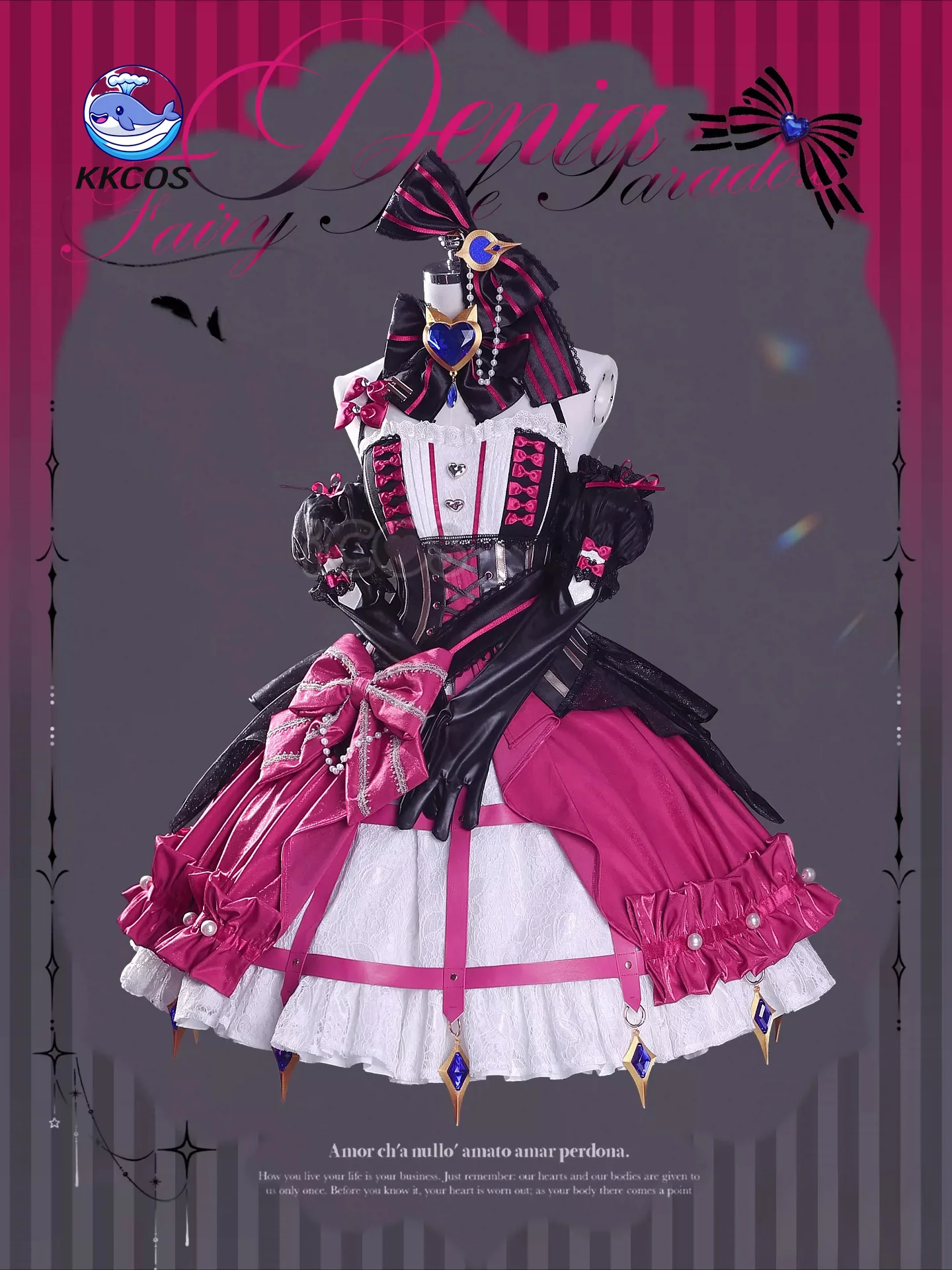 KKCos Wuthering Waves Denia Cosplay Costume Fairy Tale Paradox Dress for Halloween Christmas Party Role Play Clothes