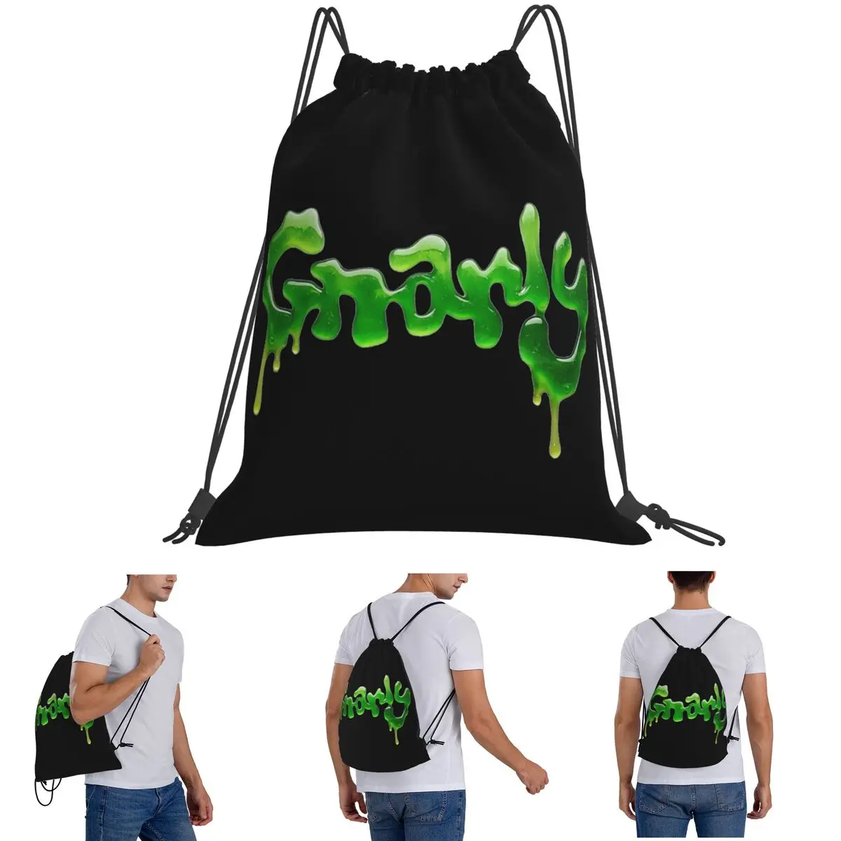 

Everything's Gnarly Katseye Backpacks Portable Drawstring Bundle Pocket Sports Bag Book Bags for Man Woman School