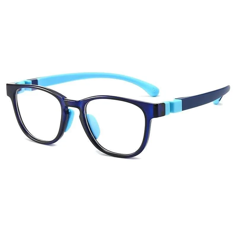 New Trendy Kids Square Anti-blue Light Glasses Silicone Children Boys Girls Computer Eye Protection Eyeglasses Ultra Light Frame