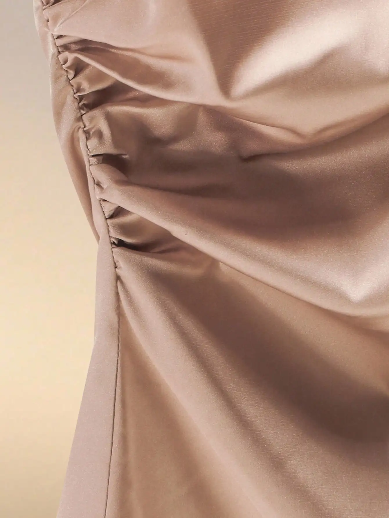 BWQ Camicetta in raso plissettata con fiocco in vita tinta unita Camicetta in raso con fiocco Camicetta marrone Top in raso rosso scuro Rosso vino