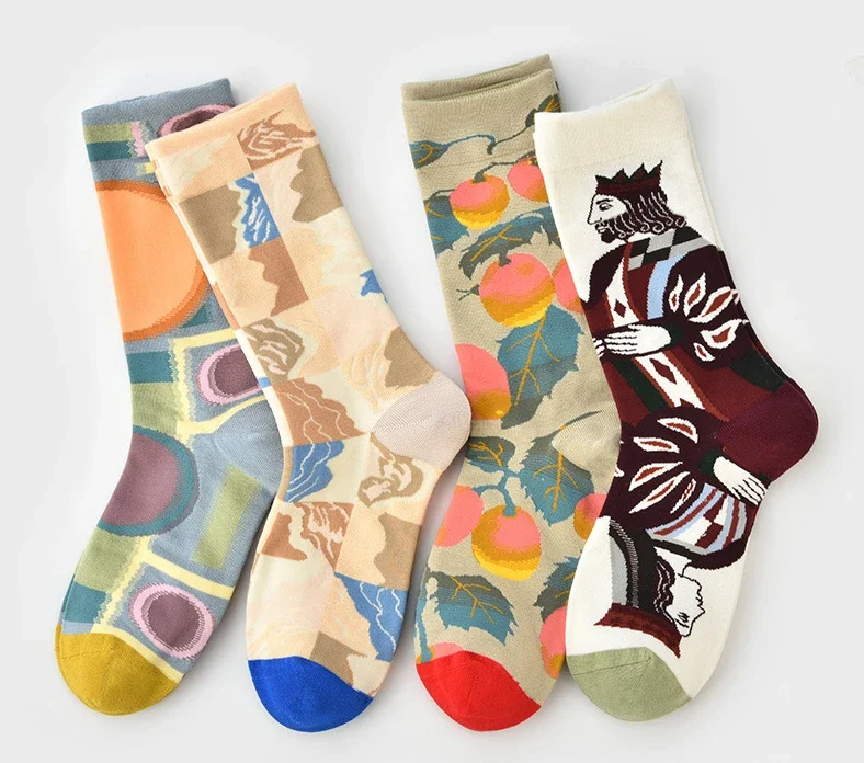 Baumwolle Mode Frauen glücklich Socken kreative lustige Cartoon schöne Mädchen weibliche Straße lässig Neuheit Party Geschenke Kleid Sox – Detail 4