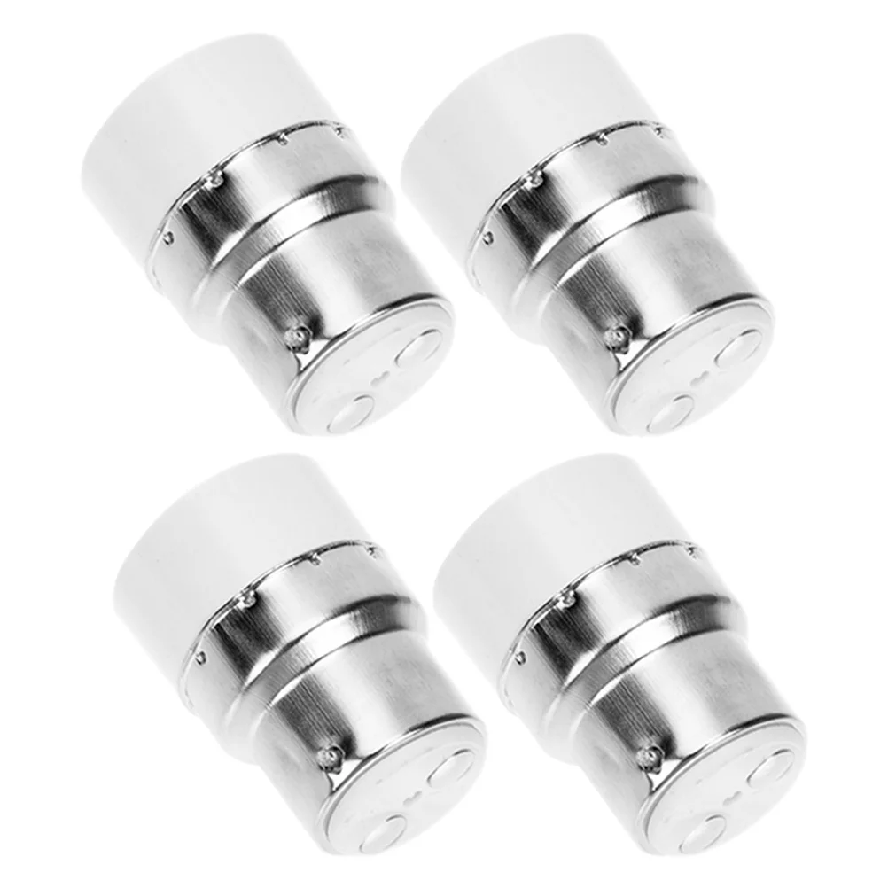 

4Pcs Metal Bulb Holder B22 to E14 Adapter Heat Resistant User Friendly for Multiple Lighting Environments Light Holder