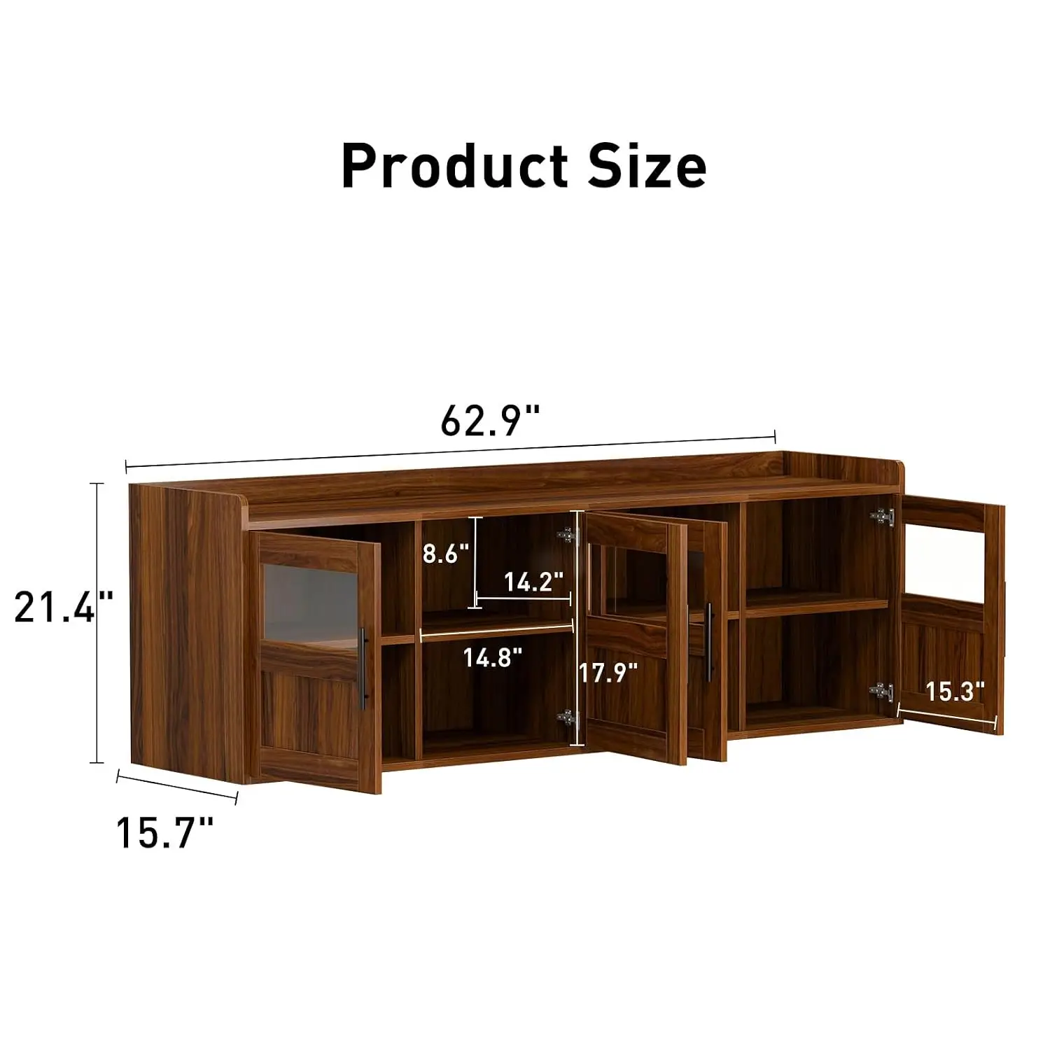 Mid Century Modern TV Stand for TVs up to 70