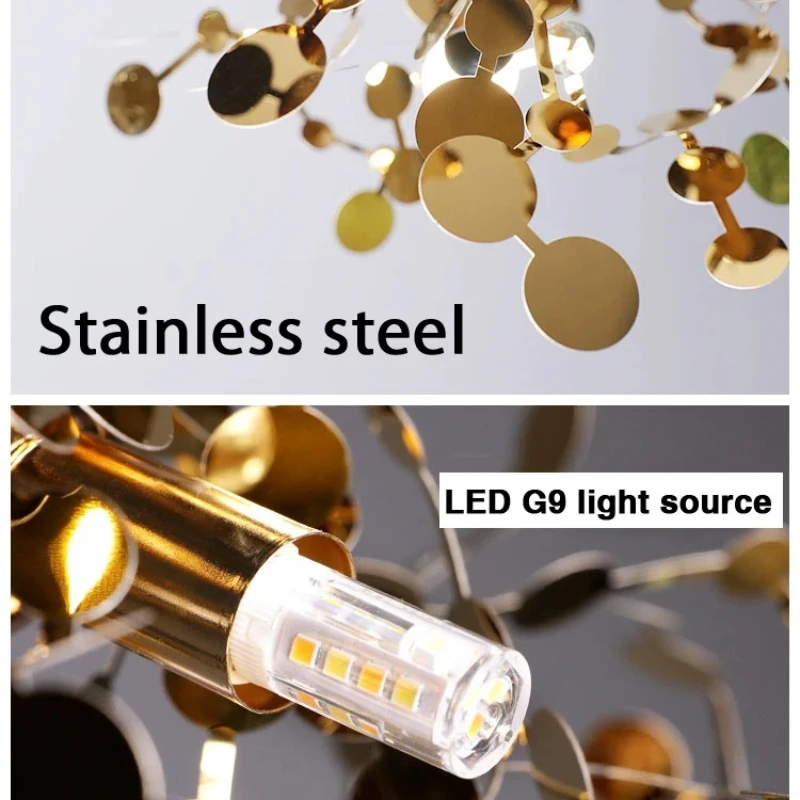 مصباح معلق Led على شكل فرع حديث ينطبق على غرفة النوم لغرفة المعيشة مصباح معلق لتزيين المنزل #2