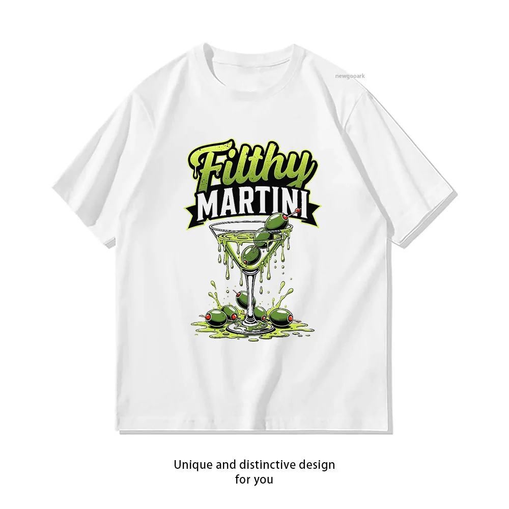 Filthy Martini Bold Neon Olive Graphic Art Classic T-Shirt woman man summer cotton graphic t shirts streetwear tops Short-sleev
