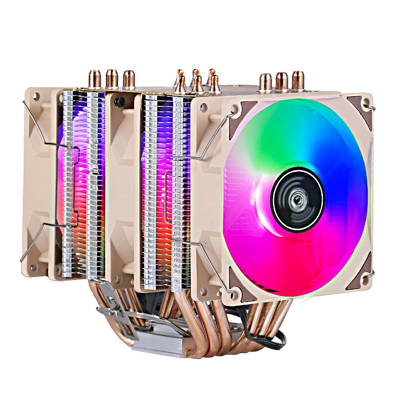 6 Heat Pipe Twin Towers processore CPU raffreddamento ventola PWM installazione LGA2011 x79 x99 E5 E3 2066 AMD scelta preferita del giocatore di gioco