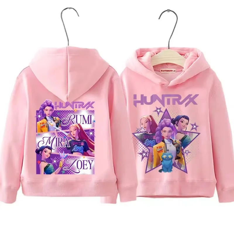 Modischer Rumi Mira Zoey Grafik-Kapuzenpullover für Kinder, vorne und hinten, Kapuzen-Sweatshirt, Streetwear, lässig, langärmelig, Kinderkleidung für Jungen und Mädchen – Detail 2