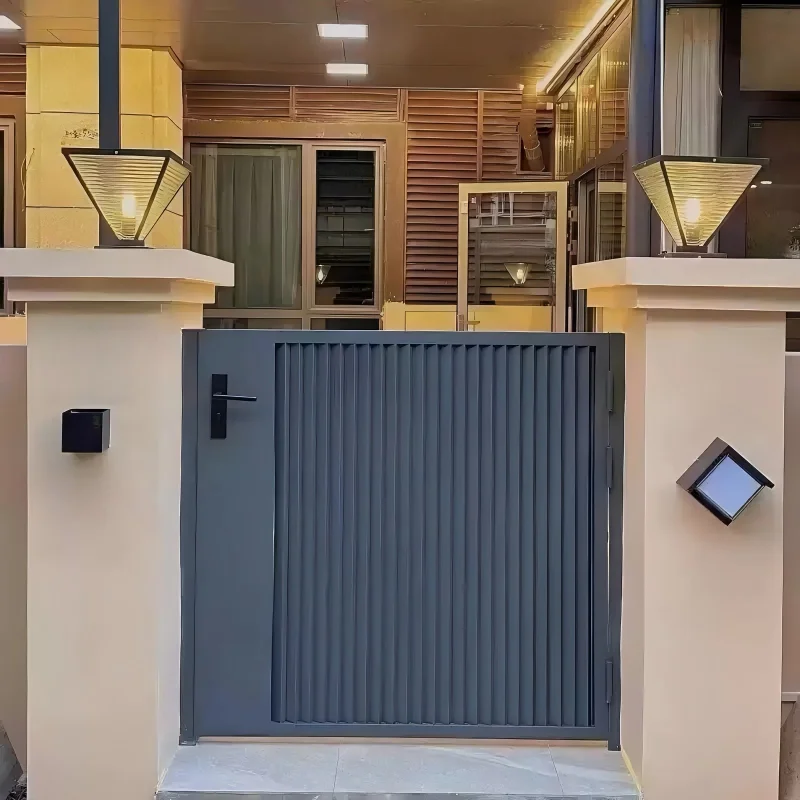 Rustproof Aluminum Alloy Gate Iron Look Modern Entrance Gate Custom
