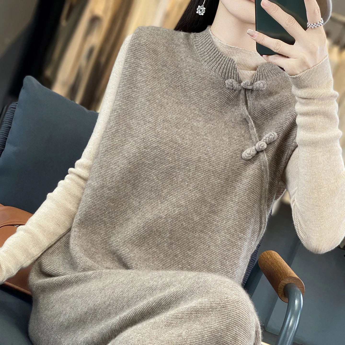 100% Czysta Wełna Damska Jesie – Winter Clothing Layers recenzja i cena