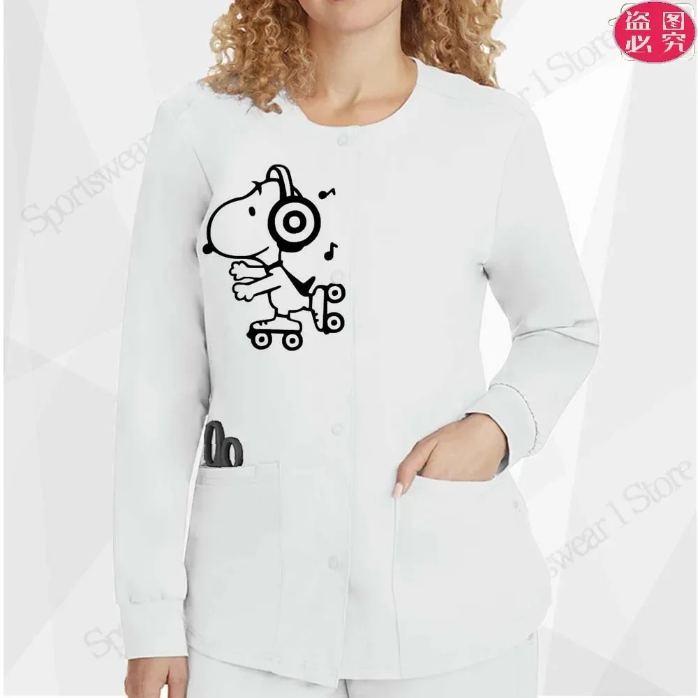 Button Female Clothing Women Trends 2023 Nurse Uniform Spring Jacket Korean 2023 Autumn Korea Doctor\'s Coat Jackets Y2k Anorak